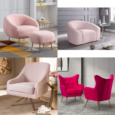 Ready for Barbie World? These chic and stylish retro-inspired 50’s-ish accent pink chairs will give you space an instant refresh with happy vibes. #barbiecore #prettyinpink 

#LTKhome #LTKsalealert #LTKFind