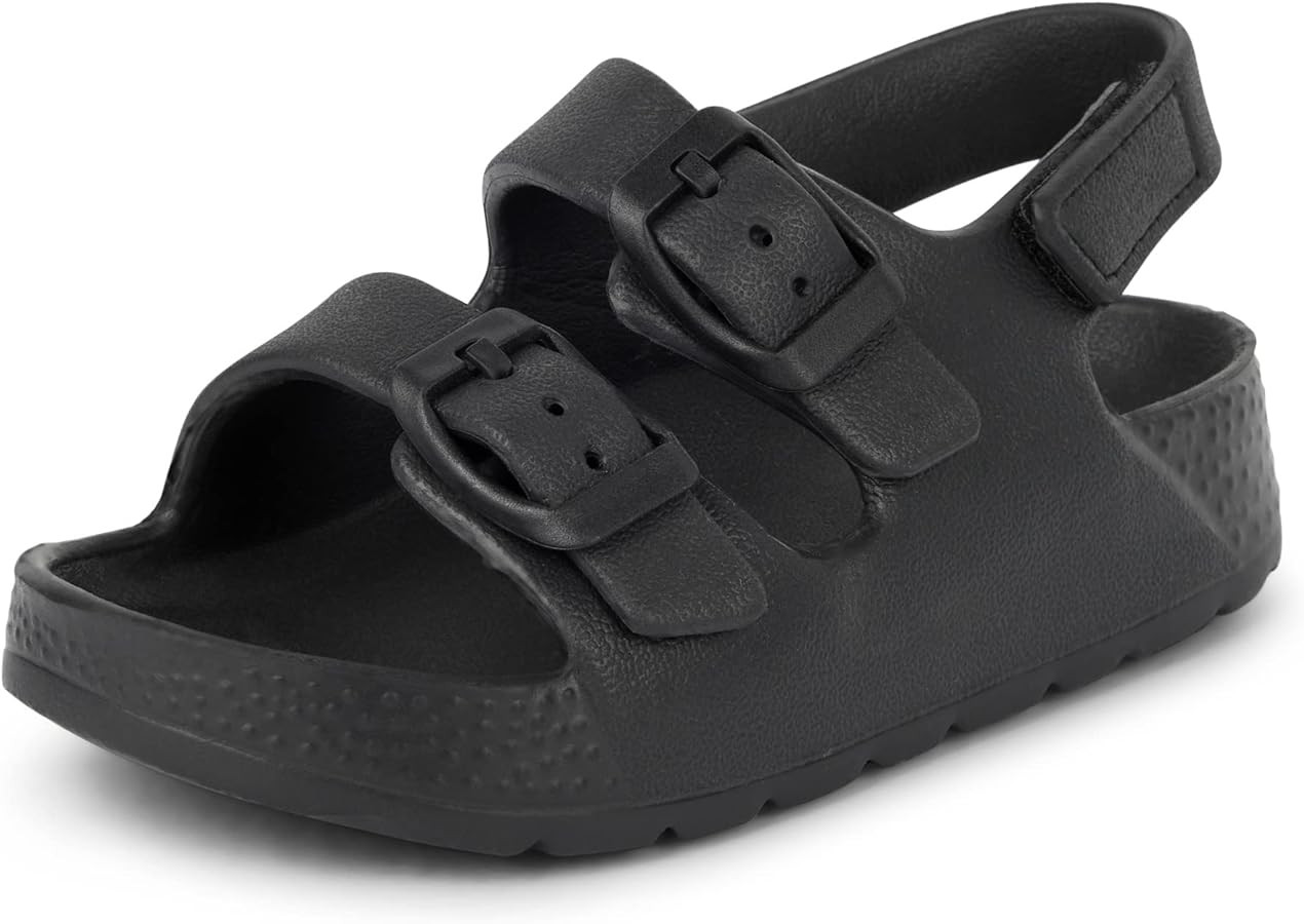 The Children's Place Boy's Baby Toddler Double Buckle Sandals with Backstrap Slide | Amazon (US)