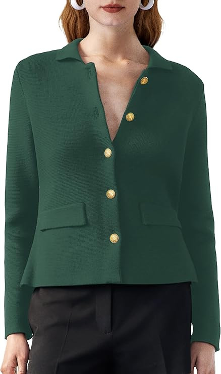 SuperPrity Cardigan Sweaters for Women Long Sleeve Lightweight Cropped Knit Blazer Button Jacket ... | Amazon (US)