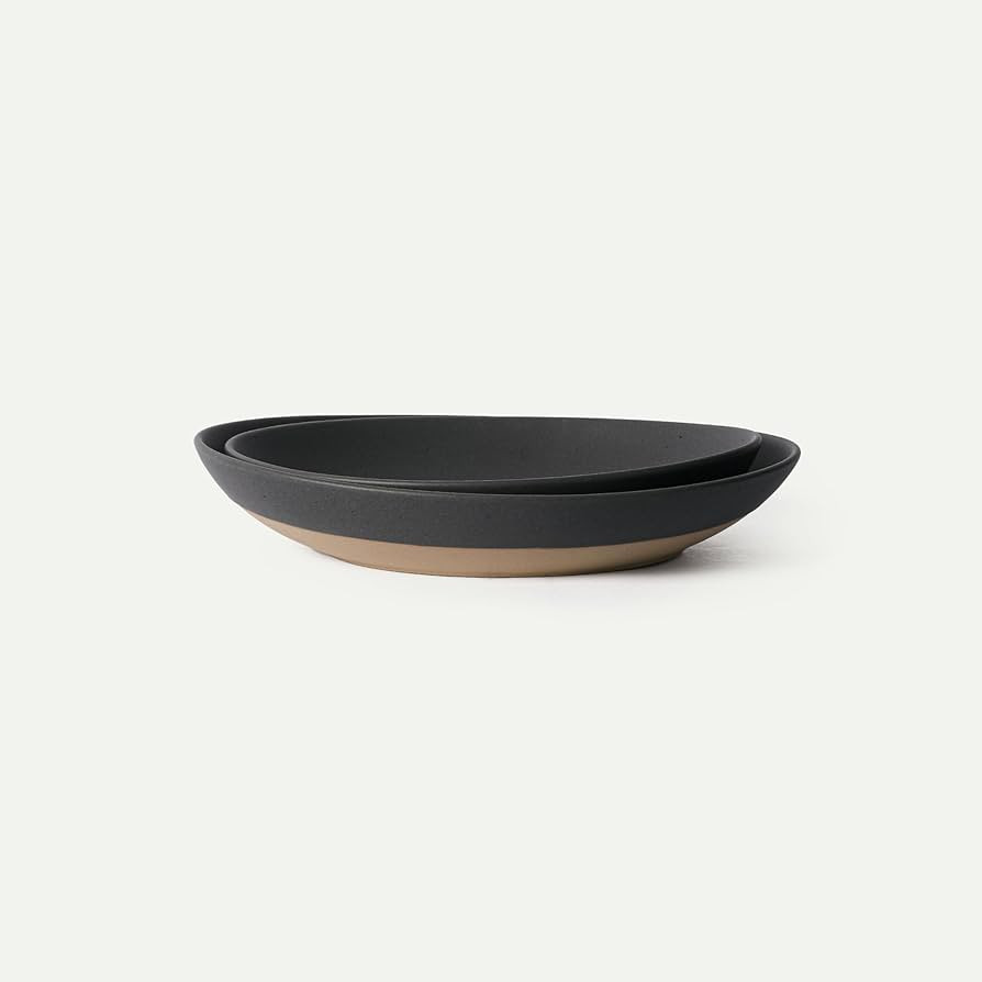 MORA Jumbo and Large Serving Dishes Set of 2, 13 inch and 12 inch Ceramic Pottery Oval Platters -... | Amazon (US)