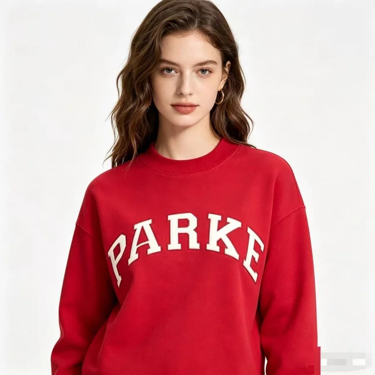 Unisex Classic High Collar Cotton Athletic Sweatshirt, Oversized Loose Fit Embroidered PARKE Long... | Walmart (US)