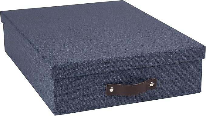 Bigso Oskar Canvas Fiberboard Document Letter Box | File Organizer Document Box for Important Pap... | Amazon (US)