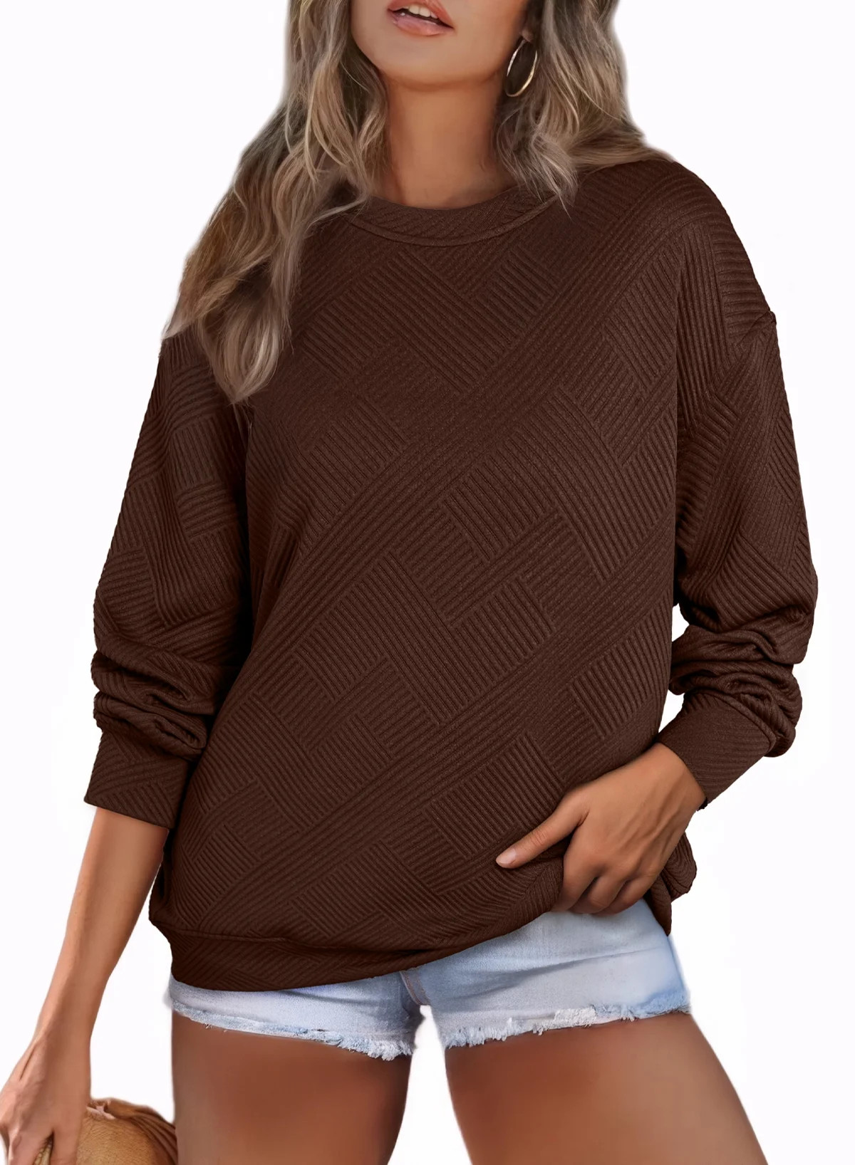 Eytino Sweatshirts for Women Oversized Sweatshirt Fall Long Sleeve Tops Casual Crewneck Sweatshir... | Walmart (US)