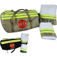 Personalized Firefighter Duffel Bag, Bath & Hand Towel, Fireman Fire Department Gift | Etsy (US)