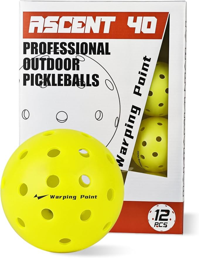 Outdoor Pickleball Balls Usapa Approved | 4 Pack, 12 Pack | 40 Holes Competition Pickle Balls for... | Amazon (US)