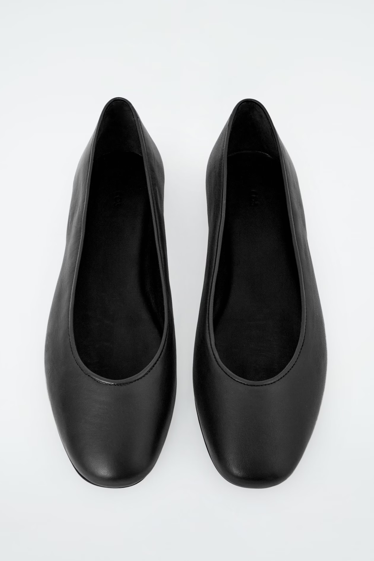 LEATHER BALLERINA FLATS - BLACK | COS UK