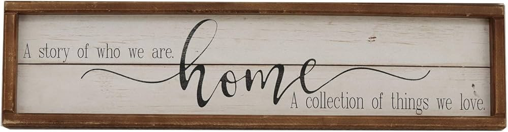 Parisloft A Story of Who We are Home Wood Framed Wall Decor Sign,Farmhouse Plaque,23.6 x 1.2 x 6 ... | Amazon (US)