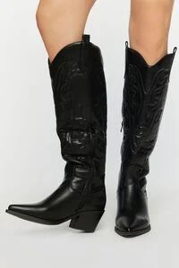 Faux Leather Cowboy Boots | Forever 21 (US)