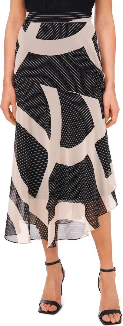 Halogen® Mixed Geo Print Asymmetric Chiffon Skirt | Nordstrom | Nordstrom