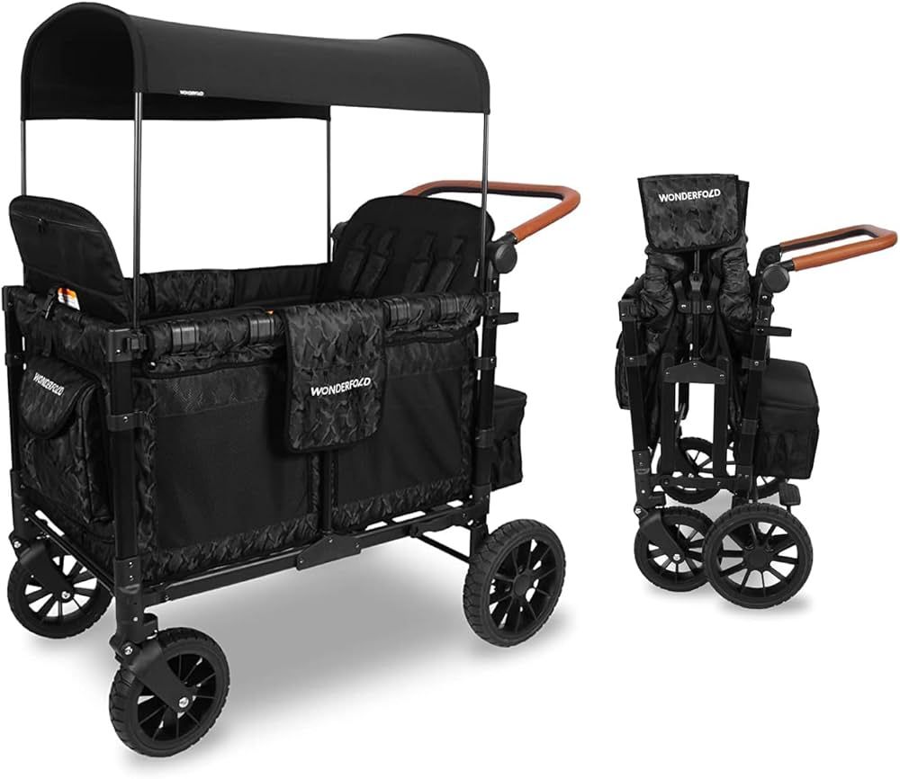 WONDERFOLD W4 Luxe Quad Stroller Wagon (4 Seater) - Collapsible Wagon Stroller with Seats with Ma... | Amazon (US)