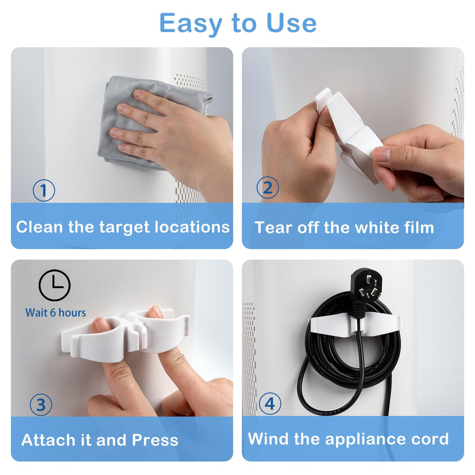 Cord Organizer for Appliances, 8 Pack Upgraded Kitchen Appliance Cord Organizer Stick On Applianc... | Amazon (US)