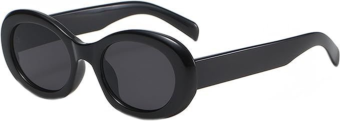 Fashion Oval Sunglasses for Women Men Modern Spicy Girls Cat Eye Glasses | Amazon (US)