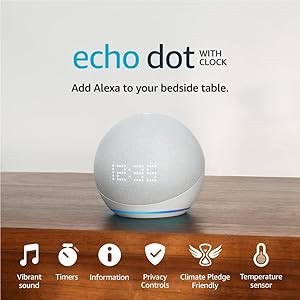 Echo Dot (5th generation, 2022 release) | Bigger vibrant sound Wi-Fi and Bluetooth smart speaker ... | Amazon (UK)