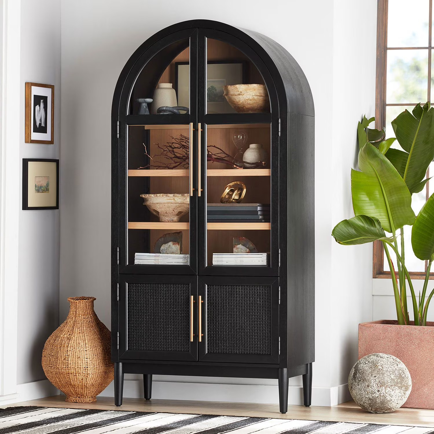 Member's Mark Enzo Storage Cabinet With Rattan Cabinet Doors | Sam's Club
