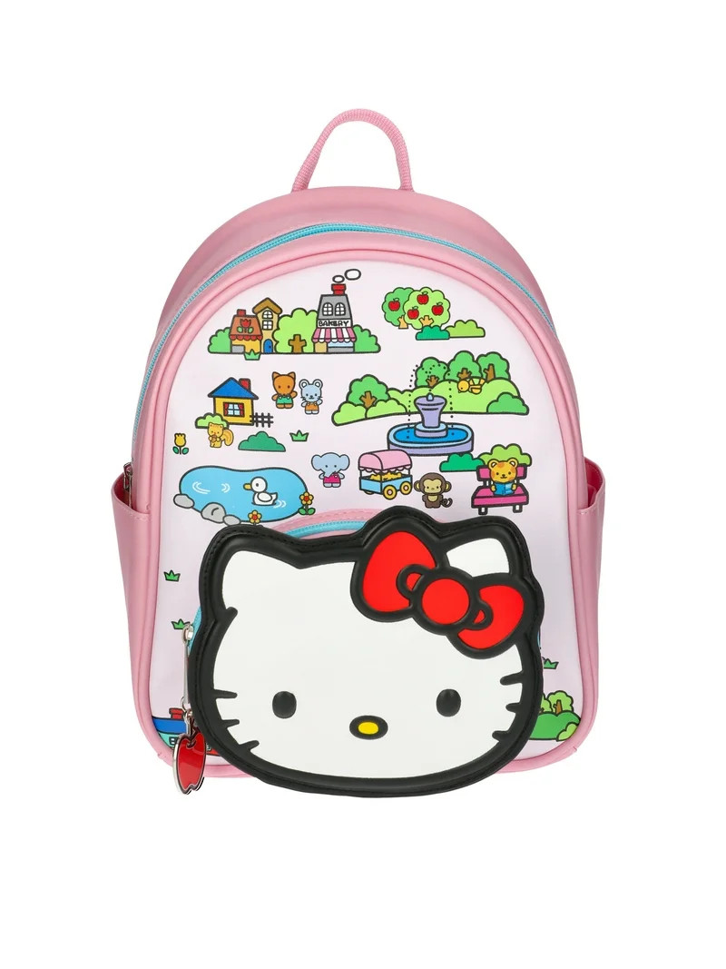 Hello Kitty Fun In The Park Women's 10.5" Mini Backpack, Pink | Walmart (US)