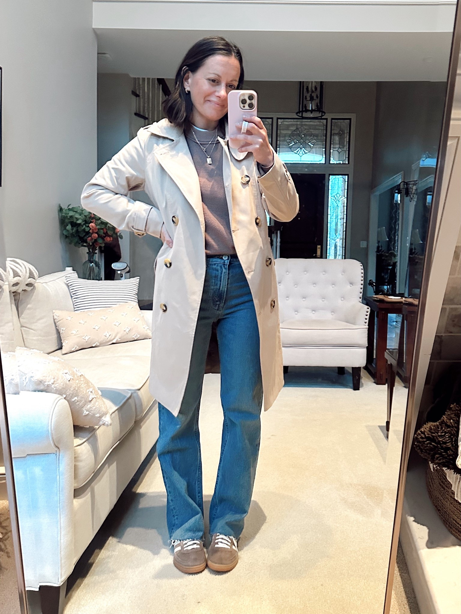 Easy outfit idea!

Abercrombie jeans run true to size, trench runs true to size, amazon sweater runs true to size.



#LTKOver40 #LTKootd #LTKmomlife