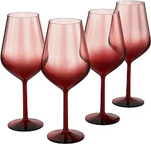 Amazon.com | Rakle Wine Glasses Set of 4 – 16.5oz Red Long Stem Wine Glasses for Red and White ... | Amazon (US)