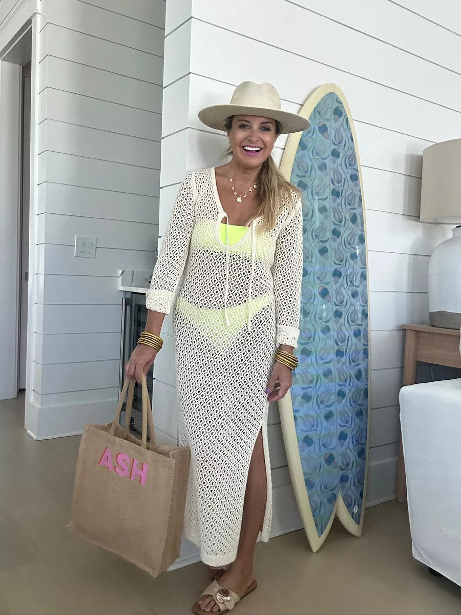 Beach day is a vibe! I am loving this. Wearing XS bikini and sweater cover. 

 #LTKSeasonal #LTKFindsUnder100 #LTKStyleTip