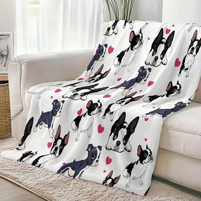 Lomsoe Dog Red Heart Plush Blanket Cute Puppy Dog Cozy Flannel Throws And Blankets for Girls Christmas Gift. | Target