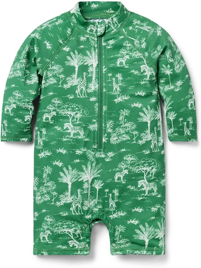 Janie and Jack Boys' Baby Toile Onepiece Rashguard Swim (Infant) | Amazon (US)