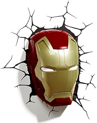 3DLightFX Marvel Avengers Iron Man Mask 3D Deco Light | Amazon (US)