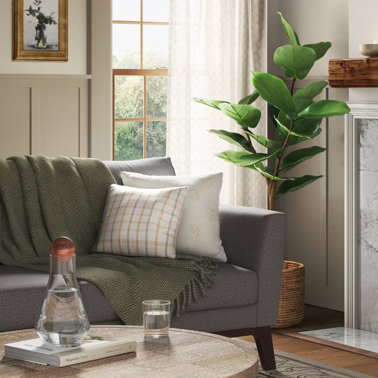 Embroidered Floral Square Throw Pillow - Threshold™ | Target