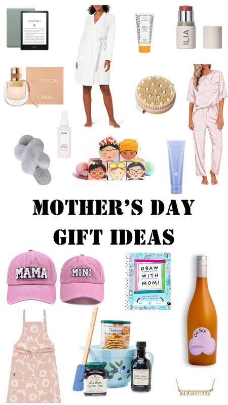Mother’s Day Gift Ideas 
#mothersday #giftidea #gifts #mom #mother #beauty #foodie #books #hat #slippers #robe #pajamas 