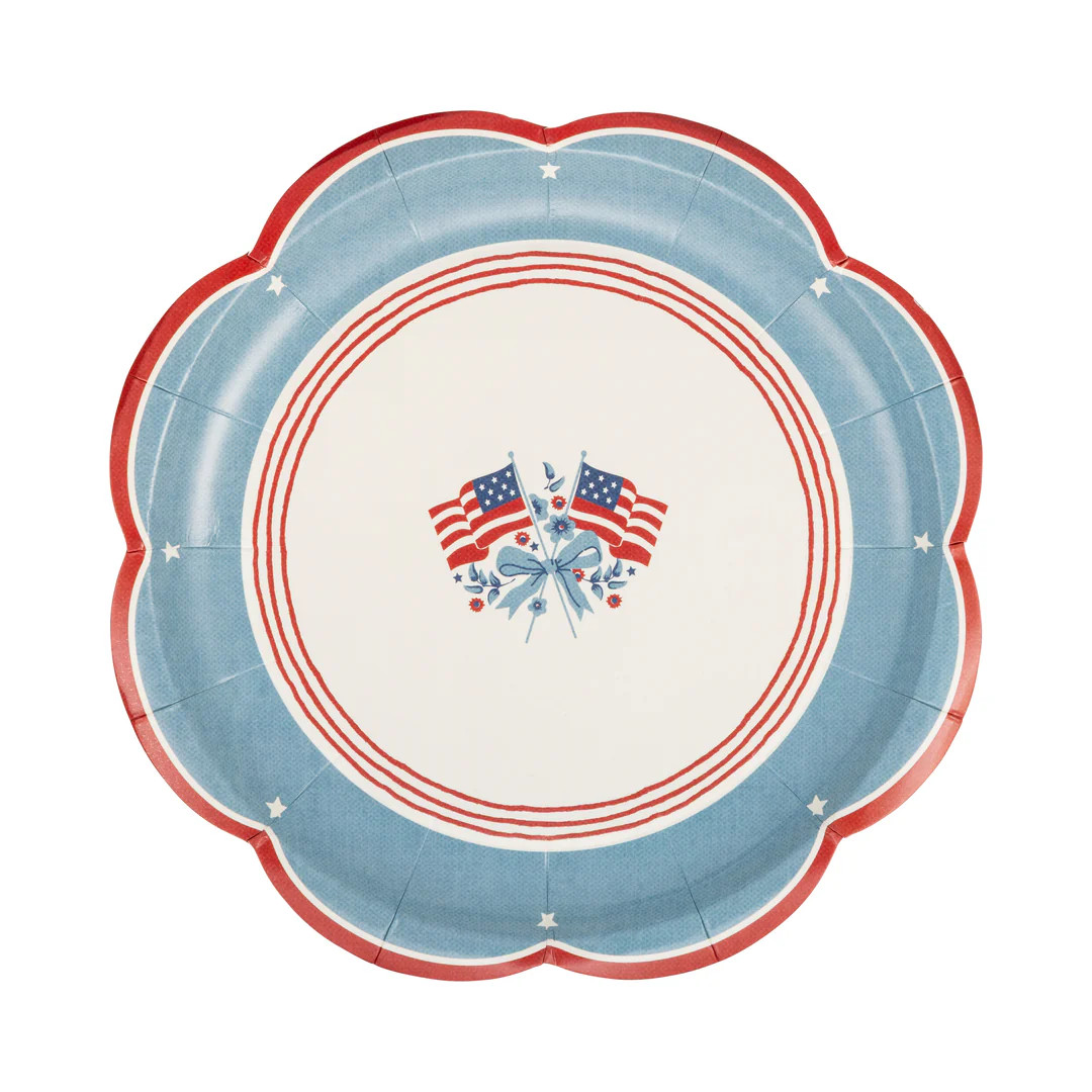 Flag Paper Plate - 8" | My Mind's Eye