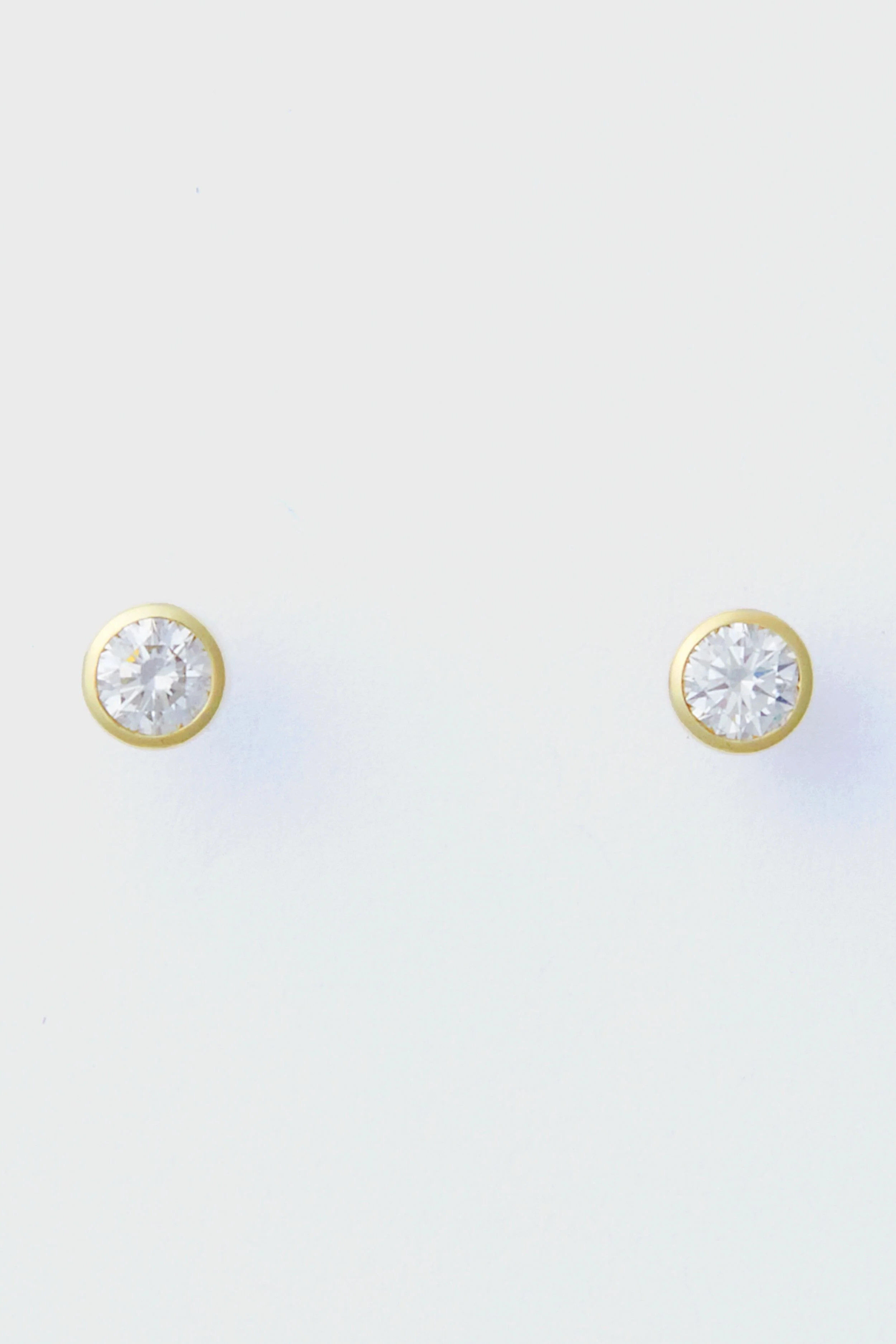 14k Gold Diamond Bezel Stud Earrings | Tuckernuck (US)