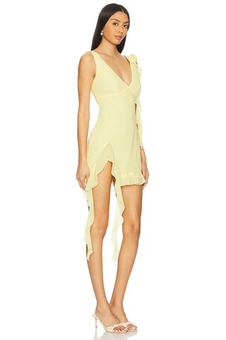 MORE TO COME Myla Mini Dress in Baby Yellow from Revolve.com | Revolve Clothing (Global)