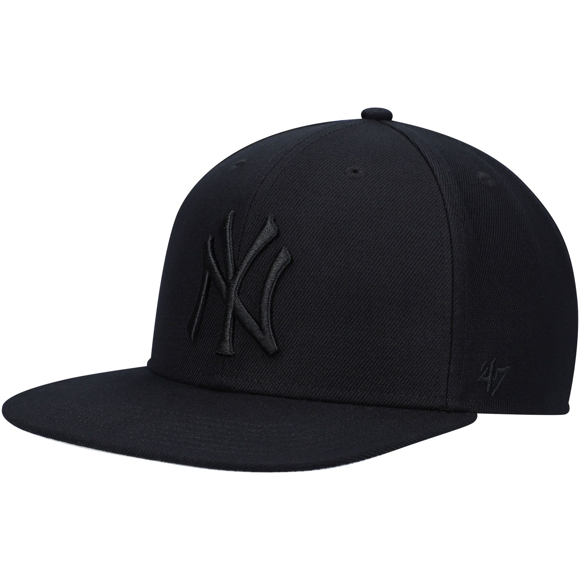 Men's '47 New York Yankees Black on Black Captain Snapback Hat | Fanatics
