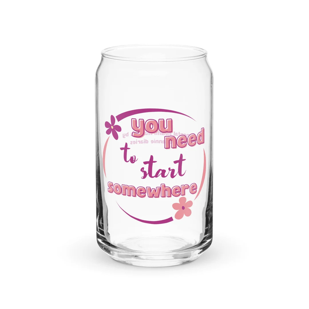 You Need to Start Somewhere Can-shaped Glass - Etsy | Etsy (US)
