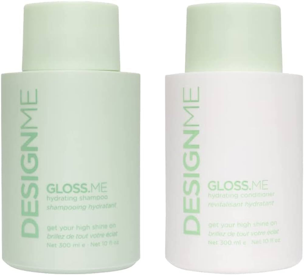 GLOSS.ME Moisturizing Shampoo and Conditioner for Dry Hair by DESIGNME | Hemp & Argan Oil Shampoo... | Amazon (US)