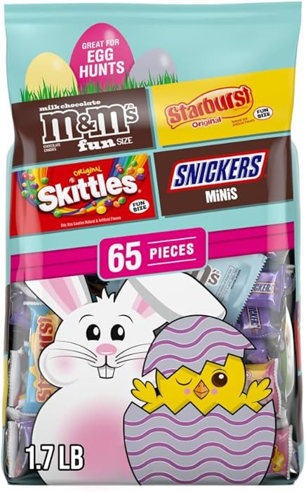 M&M'S, SKITTLES Original, SNICKERS, MILKY WAY & STARBURST Chocolate and Fruity Easter Candy for E... | Amazon (US)