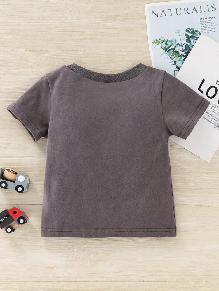 Baby Slogan & Motorcycle Print Tee | SHEIN