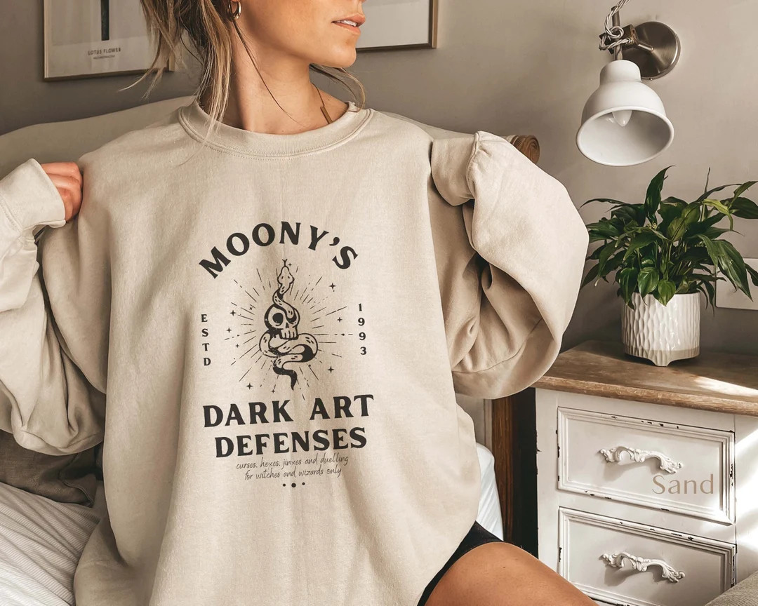 Moony's Dark Defense Sweatshirt, Harry Potter Sweatshirt, Hogwarts Sweater, Harry Potter House Sw... | Etsy (US)