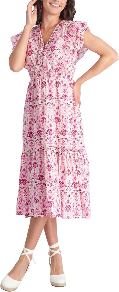 Stella Parker Women's Ruffle Hem Tassel Dress | Amazon (US)