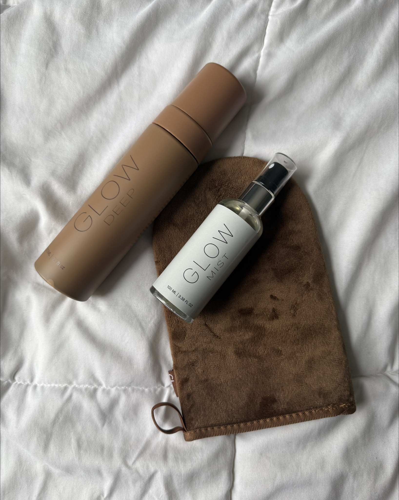 if you’re a recovering tanning bed enthusiast, I’ve got a new product to share!

I’m a self tanner snob and I have to say that this Glow foam and Glow mist really hit the spot for a serotonin boost in these cooler and less vitamin D months.

also a great choice for some pre-spring break vacation prep to help kick off your trip with a sunkissed glow!

the mist is so fine and easily to apply and the foam is also user friendly! I had no streaking and it gave the perfect kiss of color to help keep my confidence high!

#LTKBeauty #LTKSwim #LTKTravel