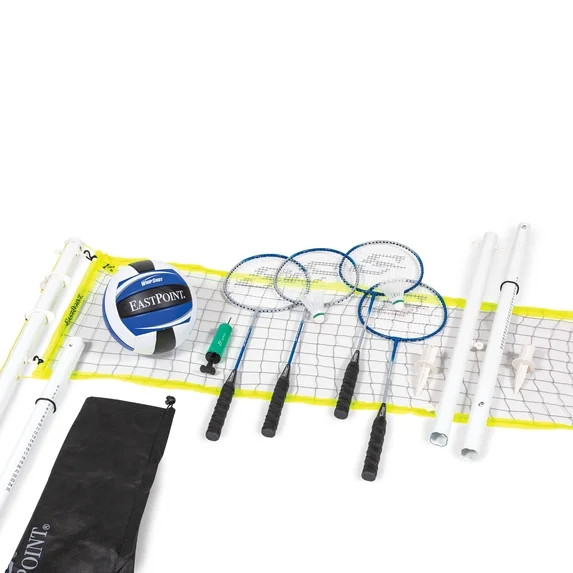 EastPoint Sports 2-in-1 Volleyball and Badminton Set, Adjustable Height Net Set with all Accessor... | Walmart (US)