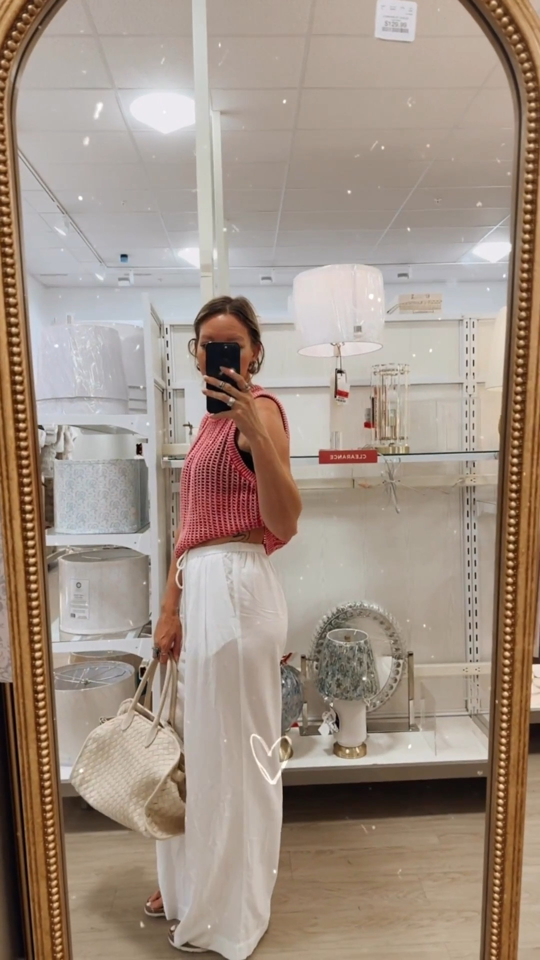 Saturday shopping at TJ Maxx 
Loving this boho mirror and this casual outfit 
Top is true to size 
Bottoms run large I’d size down these rate also originally 80$ on SALE for 20$
Birks for sandals 
And this braided bag is  the POPULAR style right now it’s a must 
#Accessories #sandals #summer #finds 

#LTKHome #LTKSaleAlert #LTKStyleTip
