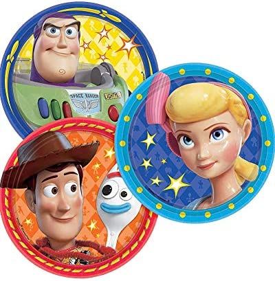 Disney/Pixar Toy Story 4 Assorted Round Paper Plates - 7" - Multicolor - Pack of 8 | Amazon (US)