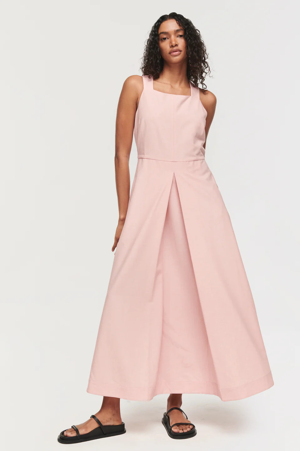 Madeline | Midi Dress in Pale Pink | ALIGNE | ALIGNE USA