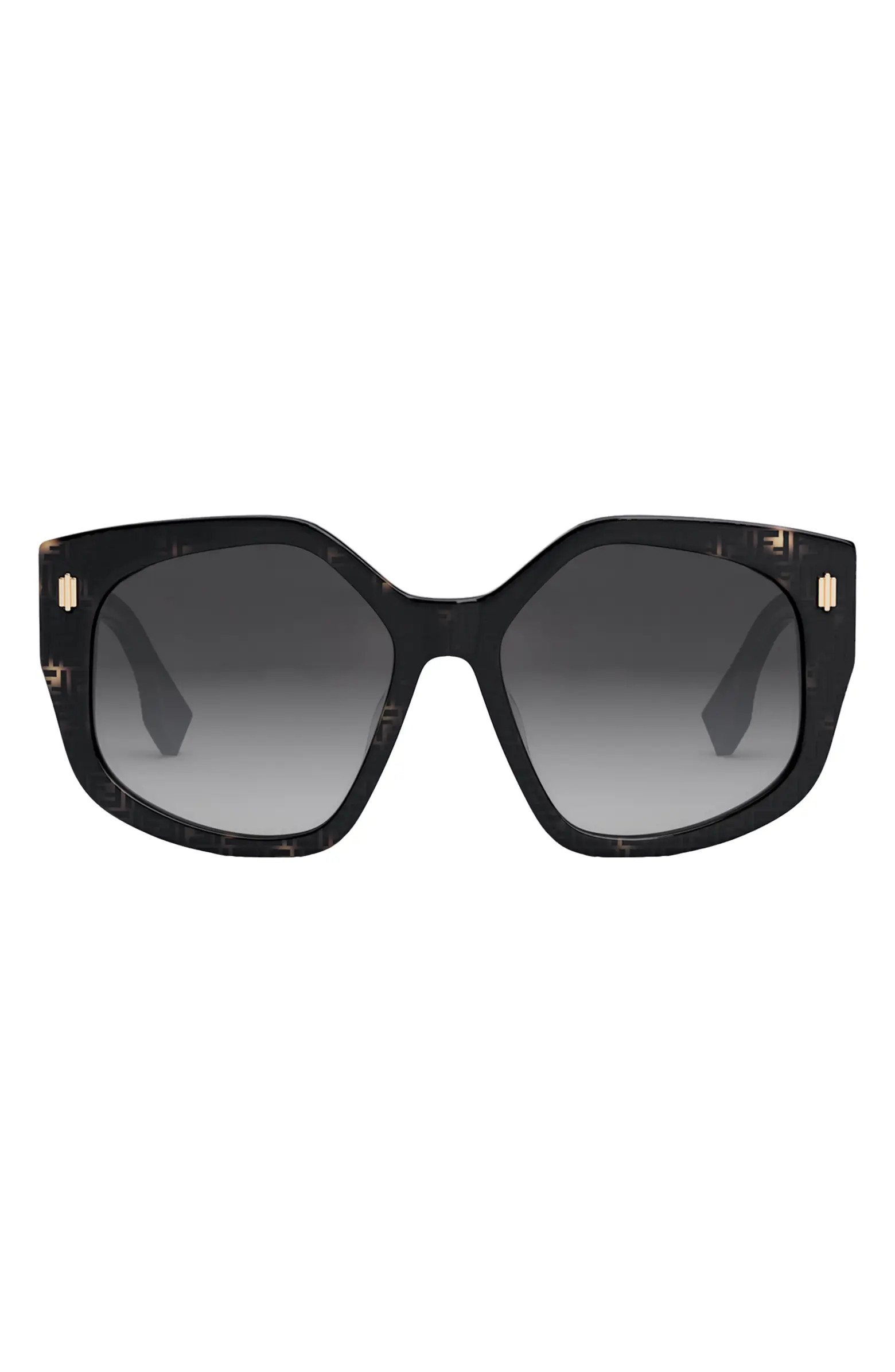 Bold 55mm Gradient Geometric Sunglasses | Nordstrom