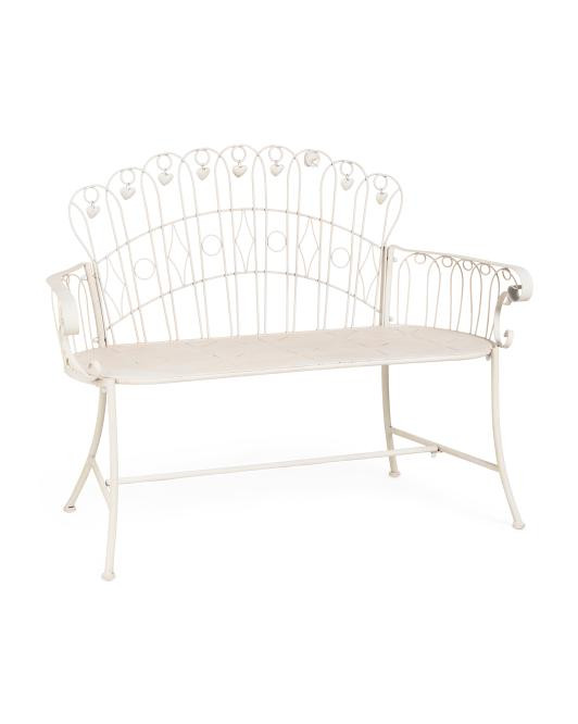 47.5x36x18 Outdoor Toulouse 1275 Hearts Iron Garden Bench | TJ Maxx