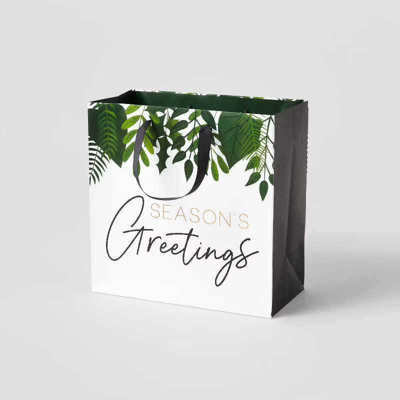 Large Square 'Seasons Greetings' Gift Bag - Wondershop™ | Target