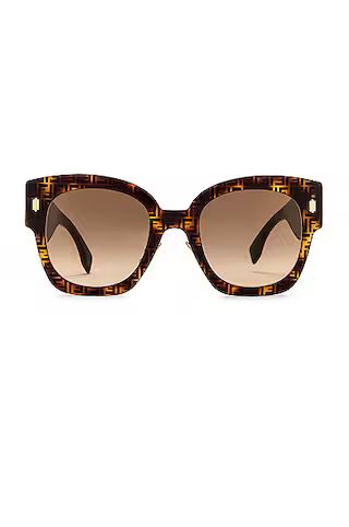 Fendi Acetate Sunglasses in Brown | FWRD 
