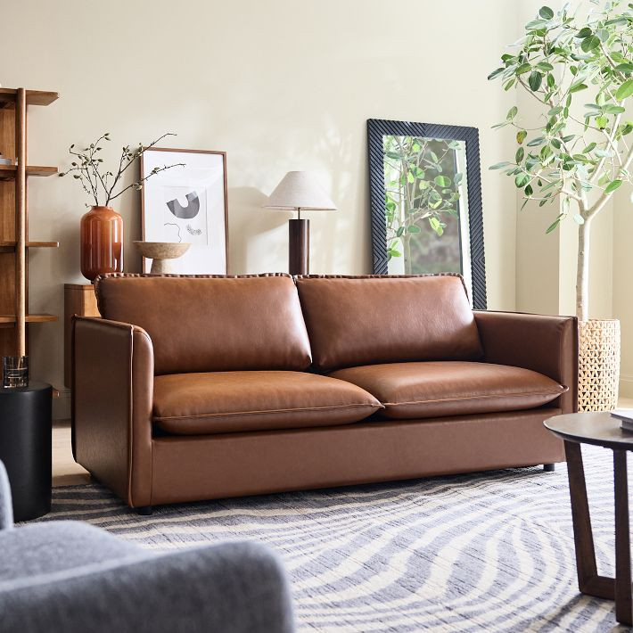 Whitman Leather Sofa (66"–96") | West Elm (US)