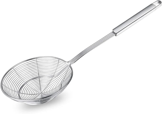 Spider Strainer Skimmer, Swify Stainless Steel Asian Strainer Ladle Frying Spoon with Handle for ... | Amazon (US)