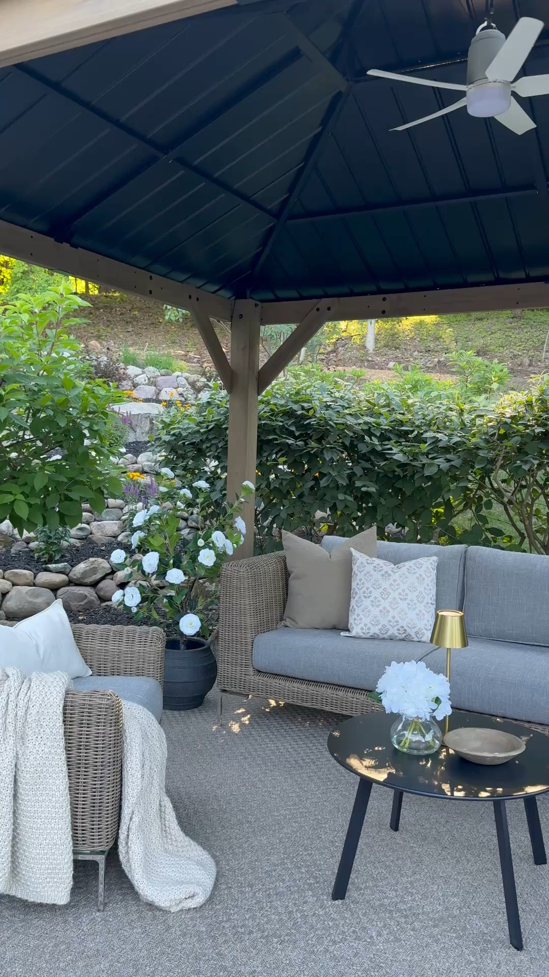 Amazon Solar Ceiling Fan for Outdoor Living

Follow @farmtotablecreations on Instagram for more home finds and styling inspiration.

One of the most asked-about features in this outdoor space is the solar ceiling fan. It’s such a simple upgrade, but it makes a huge difference on warm summer days. Not only does it help keep air circulating under the gazebo, but the solar-powered design means no complicated wiring and no added energy costs.

Paired with comfortable seating, a neutral indoor/outdoor rug, and beautiful garden views, it helps create the kind of backyard retreat you’ll actually want to spend time in all season long.

If you’re looking for an easy way to make your patio, gazebo, or pergola more comfortable this summer, this Amazon find is worth adding to your outdoor setup.

#solarceilingfan #gazebo #outdoorliving #patioideas #backyarddecor #outdoorfurniture #summerdecor #outdoorspace #gazebodecor #amazonhomefinds #patiorefresh #outdoorstyle #backyardoasis #homedecorfinds

#LTKHome #LTKSeasonal #LTKSaleAlert