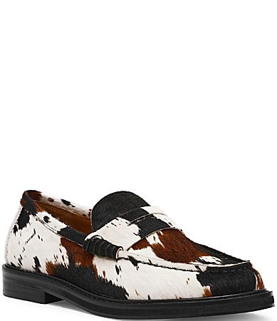 Steve Madden Madison-C Cow Print Haircalf Penny Loafers - 8 | Dillard's